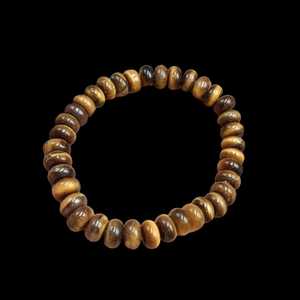 Pulsera estirable de piedras preciosas de ojo de Tigre, cuentas naturales de 8mm, joyería Unisex hecha a mano, accesorio de muñeca de moda global - Product Image 5