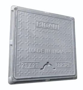 ฝาปิดท่อระบายน้ำ FRP สีเทา ริกัน ขนาด 21x21 นิ้ว รูปทรงสี่เหลี่ยม รับน้ำหนักได้มาก สำหรับงานหนัก ผลิตจากวัสดุคอมโพสิต สำหรับอุตสาหกรรม - Product Image 4