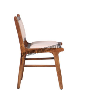 Contemporary <b>Brown</b> Finish Solid Wood Dining <b>Chair</b> for Hotel Apartment or Villa Modern Home or <b>Office</b> Furniture - Product Image 2