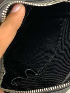 Bandolera bandolera de cuero negro de gran capacidad con cierre de cremallera - Product Image 3