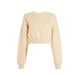 Sweat-shirt court décontracté style streetwear avec texture douce et design moderne pour la mode quotidienne - Product Image 1