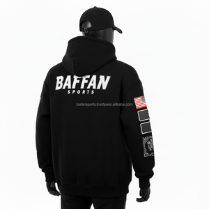 Sudadera con capucha de lana de peso pesado Premium 360 GSM tela de poliéster de algodón suave logotipo personalizado parche bordado diseño básico Sudadera con capucha - Product Image 3