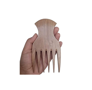 Kit de toilettage avec peigne en bois Peigne à dents larges Peigne à dents denses Moustaches de poche pour salon à domicile - Product Image 3