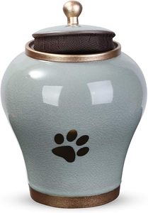 Handmade <b>Large</b> Adult Mosaic Aluminium Glass Cremation <b>Urn</b> Unique Funerals Supply With Individual Tiles Applied Burial - Product Image 6