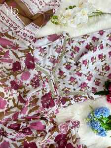 ชุดสูทตัด Alia คุณภาพส่งออกพร้อมงานปักมือ Zari ที่ซับซ้อนทอผ้าและพิมพ์งานจากซัพพลายเออร์อินเดีย - Product Image 5