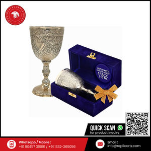 Cáliz de Latón Vintage, Copa Grabada Medieval del Rey Arturo, Regalo Renacentista para Boda, Navidad, Decoración Premium - Product Image 6