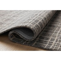 Tapis en laine tufté à la main, style rustique moderne, couleur unie, lavable, pour salon, chambre, salle à manger, fait main, idéal pour pique-nique