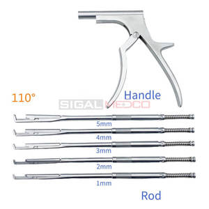 Juego de pinzas Kerrison giratorias manuales de acero inoxidable, instrumento de laminectomía, instrumentos quirúrgicos ortopédicos veterinarios - Product Image 4