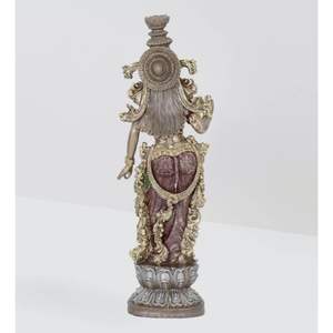 Resistente al agua poliresina pie diosa Radha escultura decoración del hogar accesorio - Product Image 6