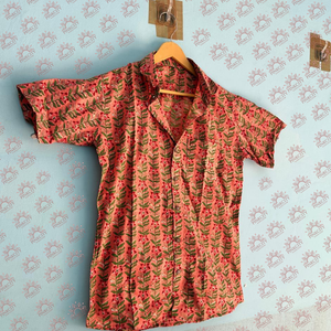 Camisa de playa de manga corta para hombre 100% algodón con estampado floral personalizado para fiestas de vacaciones de verano camisas ecológicas para hombre - Product Image 3