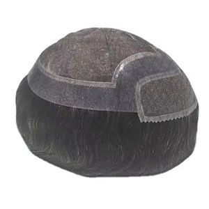 Peluca de Cabello Humano 100% con Frente de Encaje Mono, Parches de Tupé, Prótesis Capilar Taz, Alta Calidad BD - Product Image 2