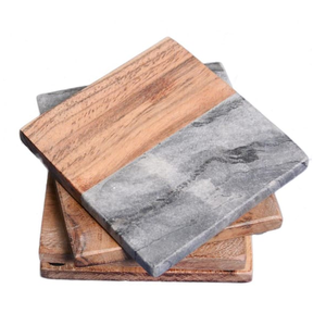 High Quality Unique Design Horn Bone Square Shape Wood Resin Mat Top Selling Wooden Drink <b>Coaster</b> Cup for Home Decor - Product Image 3