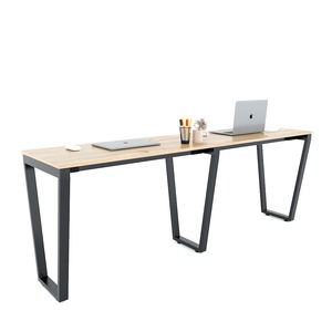 Mesa Modular Trapeze Minimalista Moderna para 2 Personas, 200x50cm, Madera Contrachapada de 18mm con Revestimiento de Melamina, Independiente, HBTC034 - Product Image 3