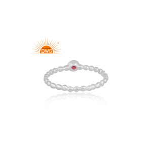 แหวนโกเมนพลอยโกเมนธรรมชาติเงินสเตอร์ลิงขายดีเครื่องประดับแบบเรียบง่ายเหมาะสำหรับเป็นของขวัญสำหรับผู้หญิง - Product Image 4