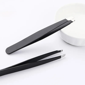 Pinzas para cejas inclinadas de acero inoxidable de calidad profesional, buenas herramientas de maquillaje de pelos de belleza coloridos, pinzas cosméticas para cejas - Product Image 2