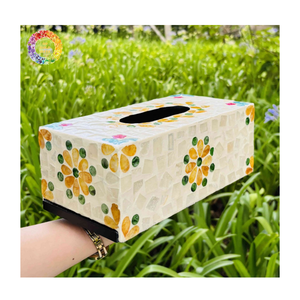 Mother of Pearl Inlay <b>Tissue</b> <b>Box</b> Cover Handmade Wooden Luxury Home Decor Gift, Handmade Shell Inlay Decorative <b>Tissue</b> Cover - Product Image 1