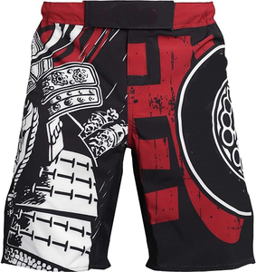 กางเกงมวยขาสั้นสำหรับออกกำลังกาย MMA แบบ BJJ ทำจากไนลอนสีดำออกแบบได้ตามต้องการ2025 - Product Image 2