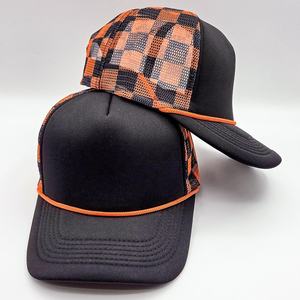 Checkered Trucker <b>Hat</b> Stylish <b>Men</b> Women Lightweight Breathable Mesh Back Custom Printed Logo Performance Outdoor Bulk Wholesale - Product Image 5