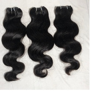 ผมต่อแบบลอนสำหรับผู้หญิงผิวดำผมคนแบบไม่ผ่านกระบวนการ16" - Product Image 1