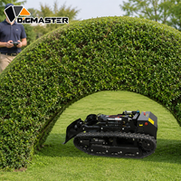 Mesin Pemotong Rumput Euro 5 Loncin 25HP 2500W dengan Remote Control 100m, 900mm Hybrid Crawler Track Zero Turn Slope Cutter untuk Kebun