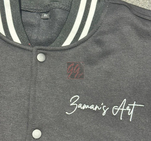 แจ็กเก็ตเลตเทอร์แมนสำหรับผู้ชาย, แจ็กเก็ตผ้าฝ้ายปักลาย - Product Image 2