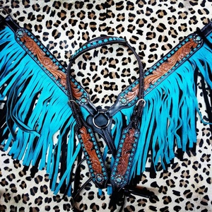 Ensemble de serre-tête en cuir de vachette personnalisé avec outillage à la main Exportateurs indiens Meilleur prix pour l'équitation - Product Image 3