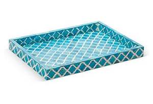 NUEVO MODELO HANDCRAFTED Christmas Ocasión Bone Inlay Tray con forma cuadrada Bandeja para servir - Product Image 6