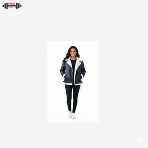 Chaqueta de Cuero 100% Genuino para Mujer, Chaquetas de Moda de Cuero para Mujer al por Mayor, Nueva Chaqueta de Cuero para Mujer Más Vendida - Product Image 5
