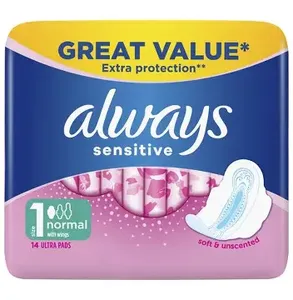 Compre toallas sanitarias Always Discrete - Protección suave sin perfume para mujeres sensibles |   Todos los tamaños disponibles a buenos precios - Product Image 3