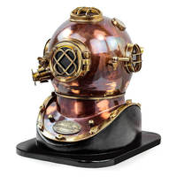 Casque de plongeurs de plongée marine nautique or et argent 18 pouces U.S Navy Mark V laiton cuivre/plongeurs de plongée marine maritime antique