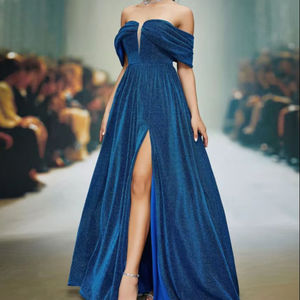 Nuevo Vestido de Novia de Lujo sin Tirantes, Brillante, Largo hasta el Suelo, Estilo Sirena, con Hombros Descubiertos, Encaje Floral, Adornado con Cuentas, Elegante, Transpirable y de Alta Calidad - Product Image 1