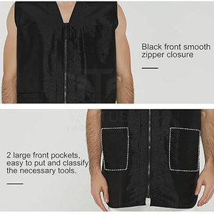 เสื้อกั๊กร้านตัดผมชายน้ำหนักเบาระบายอากาศได้ดีสวมใส่สบายออกแบบโลโก้ได้ตามต้องการ - Product Image 5