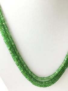 Collier de perles facettées en tsavorite, pierre précieuse naturelle, perles de tsavorite pour la fabrication de bijoux fins, collier de perles de pierres précieuses - Product Image 5