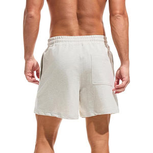 Pantalones Cortos de Lana para Hombre, Ligeros, Suaves, 100% Algodón, Cintura Elástica, Casuales, Cómodos, Duraderos, para Uso Interior, Color Sólido - Product Image 2