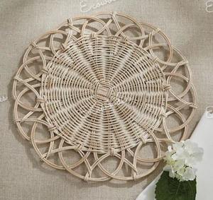 Hot Sell Modern Style Art Deco Natural Rattan <b>Placemats</b> Decor Tableware Custom Decorations <b>for</b> - Product Image 3
