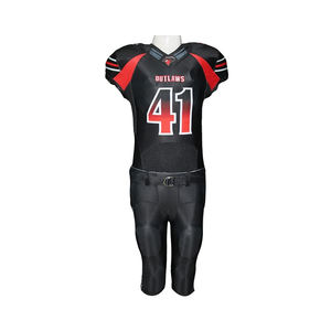 Uniforme de football américain de haute qualité, à séchage rapide, 100% polyester, anti-UV, coupe ajustée, pour adultes, vente en gros, impression numérique personnalisée - Product Image 4