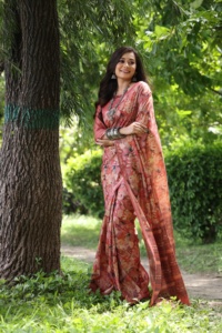 Fantaisie Robe Doux Desi Tussar Soie Saree Blouse Avec Unique Main Type Imprimé Motif Et Zari Tissage Frontière Travail Femme Mode - Product Image 6