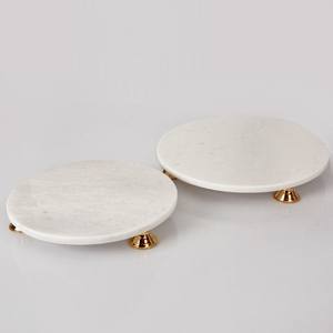 Exquis plateau de service en marbre écologique plateau de charcuterie à 3 niveaux fabricant fournisseur garanti bas prix indien - Product Image 3