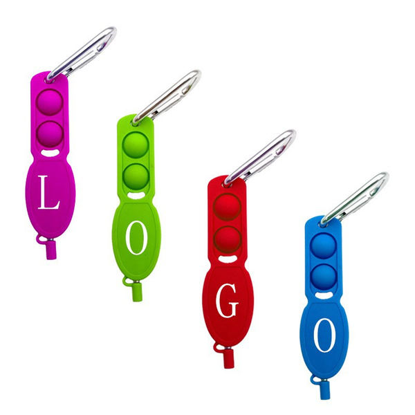 Push Pop Fidget Pen Keychain Stress Relief Toy Portable Popper for Kids and Adults Fun Relaxation Gadget