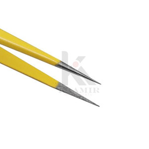 Pinces à épiler pointues en acier inoxydable de haute qualité, légères, durables, à pointe lisse, emballage personnalisable, prix de gros - Product Image 6