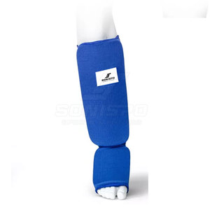 2025 New Arrival Factory Direct Boxing <b>Shin</b> <b>Pads</b> Leather Protection Gear with OEM Service - Product Image 2