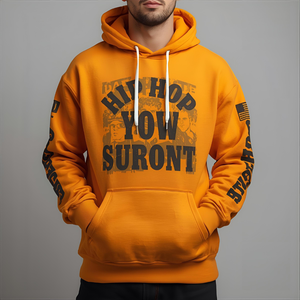 Sudadera con Capucha de Forro Polar de Poliéster/Nylon Estilo Hip Hop para Invierno con Diseño Bordado Streetwear, Opciones de Marca Privada OEM/ODM - Product Image 1