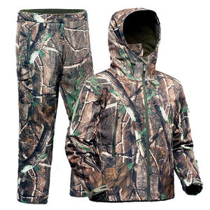 Conjunto de Traje Táctico de Camuflaje Cálido al por Mayor para Caza y Camping, Chaqueta y Pantalones Impermeables, Resistentes al Viento y de Secado Rápido, Ropa de Exterior, MOQ Bajo - Product Image 5