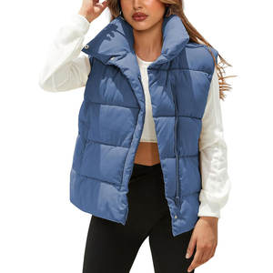 Custom <b>women</b> puffer <b>vest</b> lightweight insulated quilted <b>vest</b> jacket <b>womens</b> winter outerwear supplier - Product Image 2