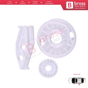 ชุดซ่อมรางเลื่อนกระจกหน้าต่าง BWR790-1 พร้อมล้อ สำหรับประตูหลังซ้าย รถนิวบีเทิล คาบริโอเล็ต ปี 2003-2010 - Product Image 2