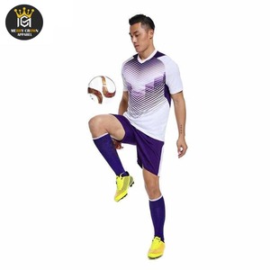 Uniforme de Fútbol de Manga Corta con Cuello Redondo, Transpirable, de Secado Rápido, de Alta Calidad, para Equipo, Talla Grande, Duradero, 100% Poliéster, Personalizable - Product Image 2