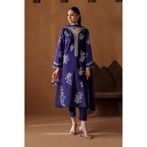 Embroidered Satin <b>Sheesha</b> Silk Fabric PR-1284 - Product Image 1