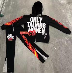 ชุดเสื้อผ้าใส่อยู่บ้านสำหรับผู้ชายและผู้หญิงชุดวอร์มและกางเกงสองชิ้นใส่ได้ทั้งชายและหญิงโลโก้ตามสั่ง - Product Image 3