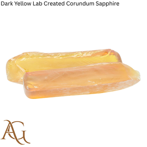 Bolas de corindón y zafiro sintético cultivado en laboratorio, de color amarillo oscuro, con corte lapidario simulado de fusión por llama. - Product Image 3