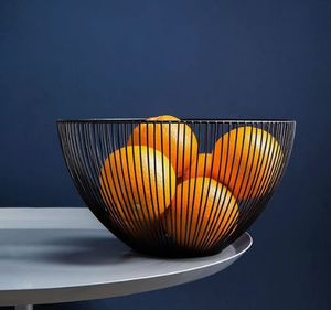 Cesta de frutas de metal de hierro de diseño creativo Cesta de dos neumáticos Centro de mesa Cesta de frutas de comedor de metal - Product Image 2